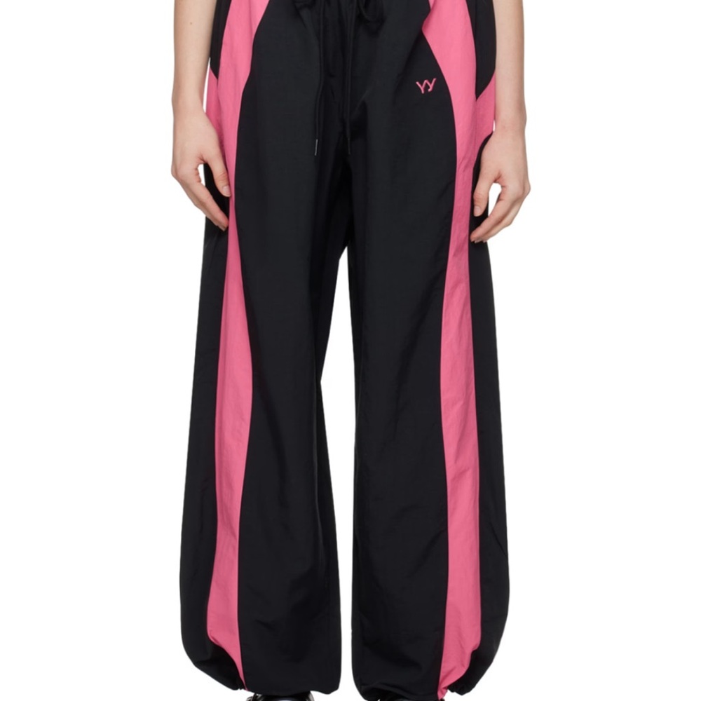 OPEN YY Black and Pink Track Pants (Unisex)